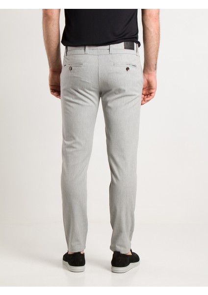 Erkek Açık Gri Kanvas Keten Pantolon indirimleri