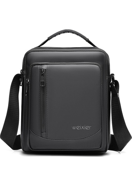 Erkek Basit Rahat Cep Telefonu Çantası Crossbody Çanta Büyük Kapasiteli Omuz Çantası Sıçramaya Dayanıklı Çanta (Yurt Dışından)