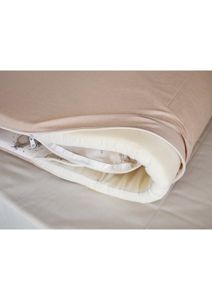 Babynest Dünyası 60X120 Beşik 4 Kenar Koruma Takımı Çift Yönlü ve Süngerli Fermuarlı Astarlı Ayıcık