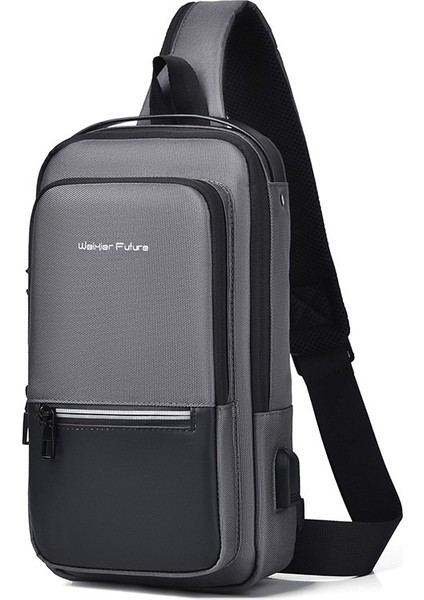 Moda Sırt Çantası Crossbody Erkek Omuz Çantası Büyük Kapasiteli Oxford Su Geçirmez Spor Göğüs Çantası (Yurt Dışından)