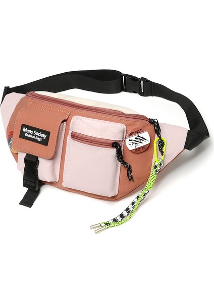 Erkek Gündelik Cep Telefonu Çantası Crossbody Yük Azaltıcı Spor Göğüs Çantası Tuval Ultra Hafif Büyük Kapasiteli (Yurt Dışından)