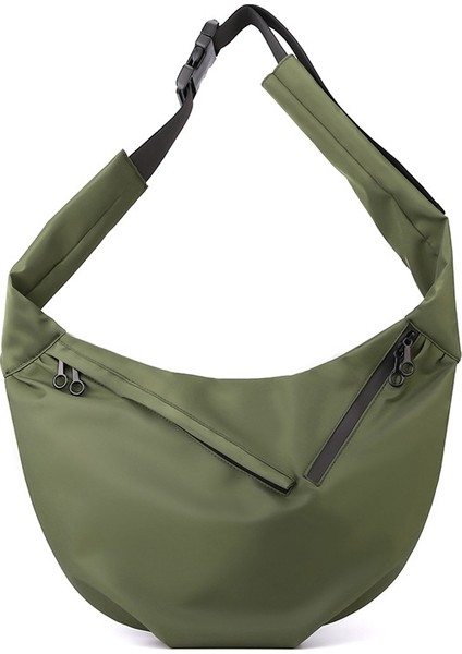 Basit Gündelik Omuz Çantası, Büyük Kapasiteli Naylon Doku, Dış Mekan Aşınmaya Dayanıklı Iş Çantası (Yurt Dışından)