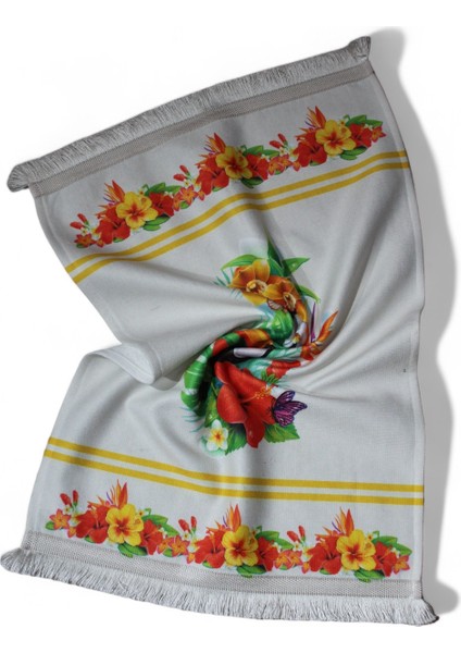 Saçaklı Baskılı Su Emici Yumuşak El ve Yüz Havlu Seti 40X60 cm fiyatları