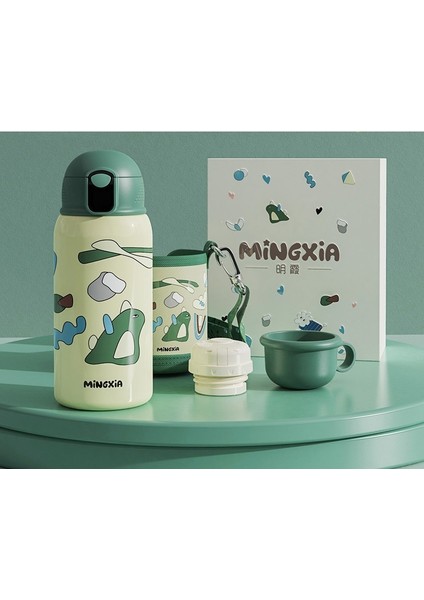 Mingxia Çocuk Termos Bardak Paslanmaz Çelik Hasır Su Bardağı (Yurt Dışından)