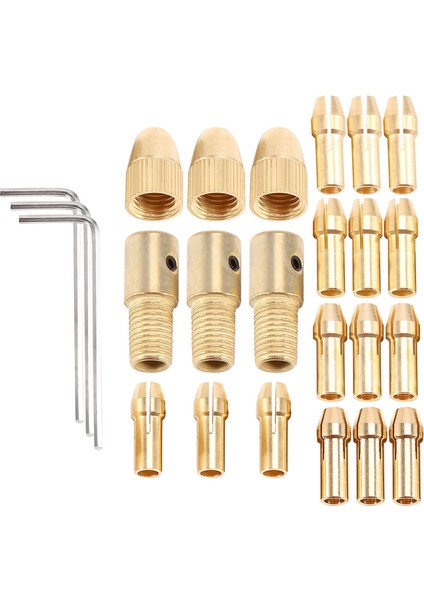 3 Takım 0.5-3mm Pirinç Matkap Chuck Küçük Elektrikli Matkap Ucu Collet Döner Aletler ile Uyumlu 3 Boyut -2.0mm 2.35MM 3.17MM (Yurt Dışından) fiyatları