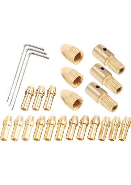3 Takım 0.5-3mm Pirinç Matkap Chuck Küçük Elektrikli Matkap Ucu Collet Döner Aletler ile Uyumlu 3 Boyut -2.0mm 2.35MM 3.17MM (Yurt Dışından) modelleri
