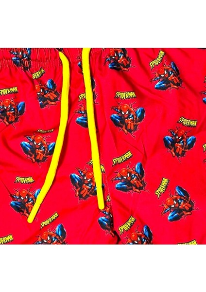 Sedir Çocuk Deniz Şortu Spiderman Örümcek Adam Baskılı Bel Bağlamalı Mayo Şort fiyatları
