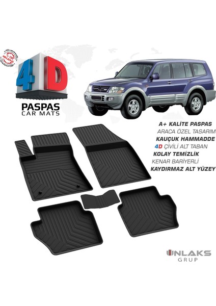 Mitsubishi Pajero - 4d Havuzlu Paspas 2000-2006 Arası