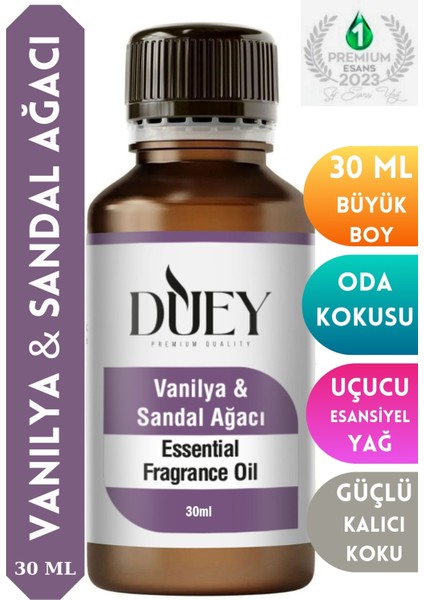 Vanilya&sandal Uçucu 30 ml Buhurdanlık Yağı Difüzör Esansı Oda Kokusu Hava Nemlendirici