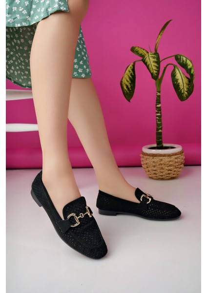 Phuket Garantili Metal Tokalı Lazerli Nefes Alabilen Deri Kadın Loafer Günlük Ayakkabı fiyatları