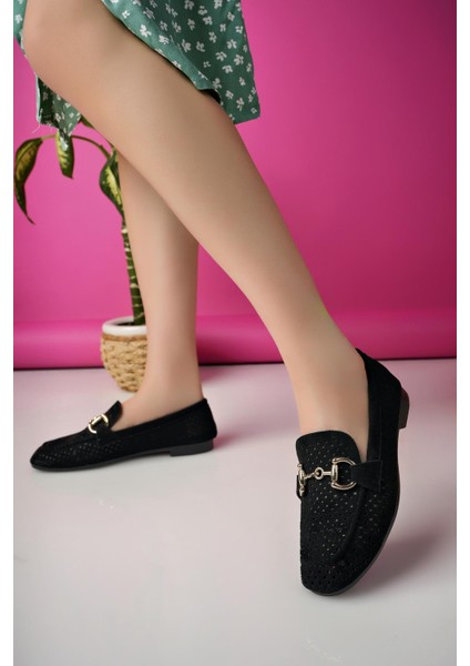 Phuket Garantili Metal Tokalı Lazerli Nefes Alabilen Deri Kadın Loafer Günlük Ayakkabı fırsatları