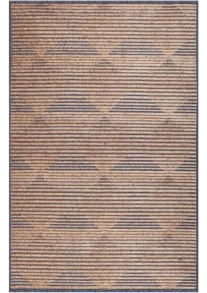 Makinede Yıkanabilir - Kaymaz Taban - Jute - Vizon - 160 x 230 cm