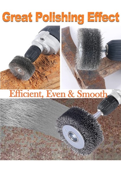 Matkap Ataşmanı ile Uyumlu Tel Tekerlek Fırçası, 2 Inç Temizleme Boyası Pası, 0,0118IN Karbon Çelik Tel, 1/4ın Şaft, 20000RPM 2pcs (Yurt Dışından) fiyatları