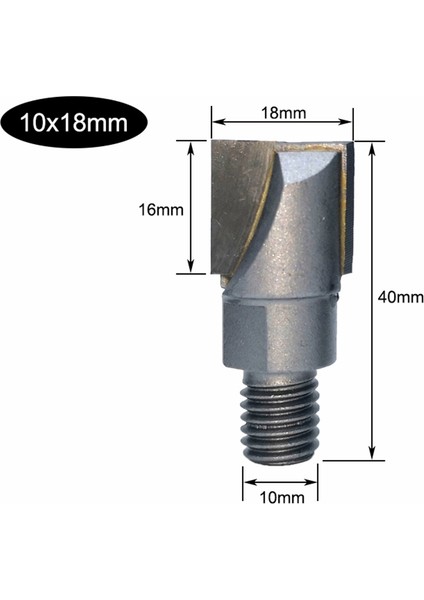 1 Adet 10 mm Shank Freze Kesici Ahşap Oyma Temizleme Alt Yönlendirici Bit Dişli Spiral Alt Bıçak (18MM) (Yurt Dışından)