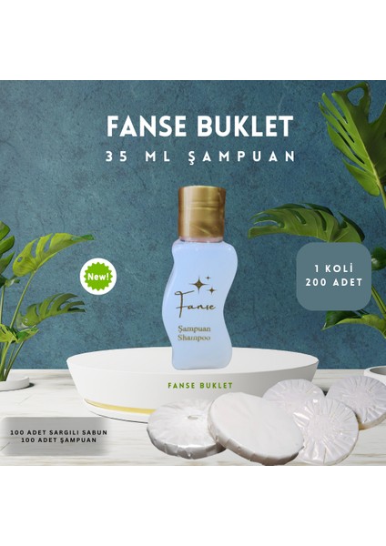Tek Kullanımlık Otel Buklet 100 Adet Şampuan S Şise 35 ml 100 Adet Sargılı Sabun Set