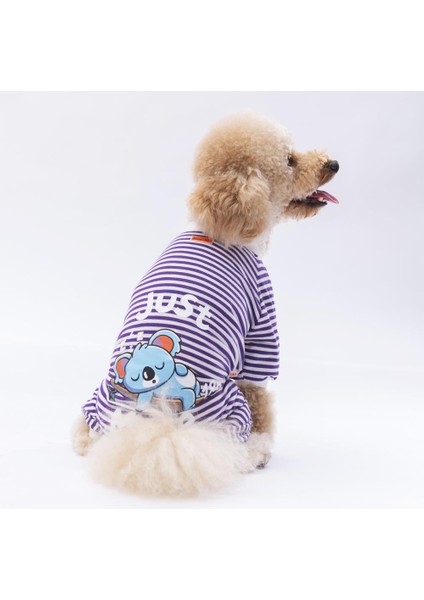 Mor Just More Kedi Köpek Pijaması - Kedi Köpek Tulumu - Kedi Köpek Kıyafeti