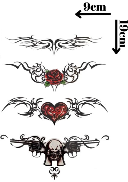 Geçici Karışık Figür Dövme Tattoo