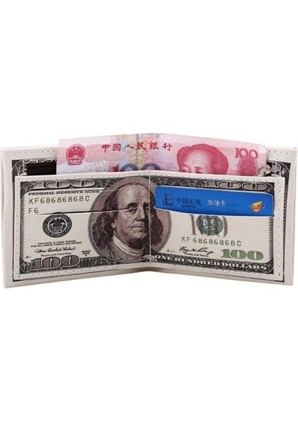 Sevimli Abd Doları Cüzdan Erkek Çocuk Erkek Pu Deri Para Çantası Yenilik Hediye Gençler Öğrenci Çanta Kadın Erkek Bozuk Para Kesesi (Yurt Dışından)
