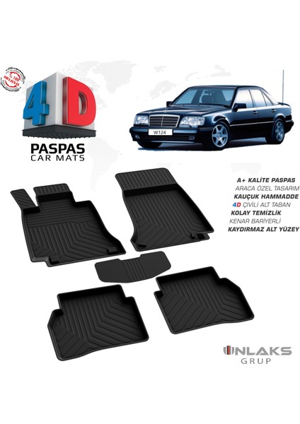 Mercedes E Serisi W124 4d Havuzlu Paspas 1985-1995 Arası