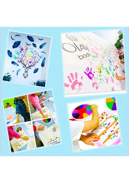 Komik 6 Renk Mürekkep Pedi Damga Dıy Parmak Boyama Zanaat Kart Yapımı Oyuncaklar Çocuklar Için Montessori Çizim Bebek Oyuncakları 0-12 Ay (Yurt Dışından) modelleri