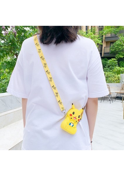 Sıcak Pokémon Pikachu Sevimli Silikon Bozuk Para Cüzdanı Karikatür Sevimli Moda Kişilik Anime Karakter Omuz Çantası Çocuk Oyuncakları Hediyeler (Yurt Dışından)