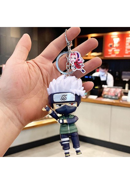 Anime Naruto Şekil Anahtarlık Karikatür Kawaii Uzumaki Kakashi Uchiha Sasuke Aksiyon Modeli Anahtarlık Aksesuarları Kolye Çocuk Oyuncak Hediye (Yurt Dışından)