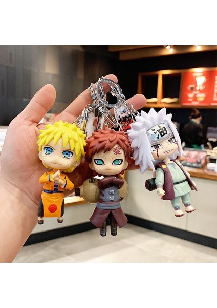 Karikatür Naruto Şekilli Kalıp Oyuncaklar Anahtarlık Anime Naruto Sasuke Hinata Gaara Sakura Jıraıya Itachi Kolye Bebek Çantası Hediye Anahtarlık (Yurt Dışından)