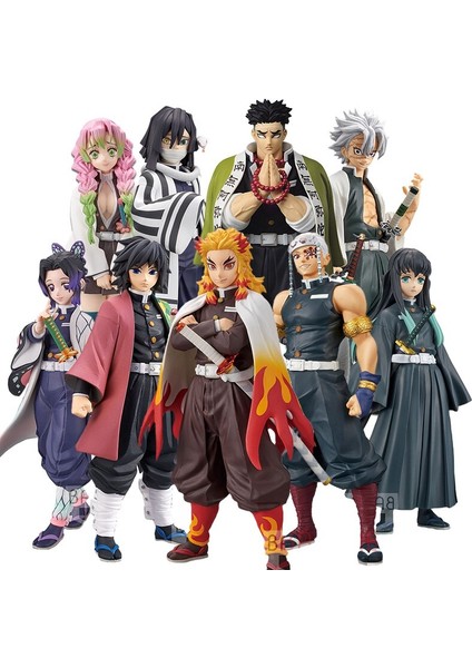 19 cm Anime Iblis Avcısı Kimetsu Yaiba Tanjirou Nezuko Aksiyon Figürleri Oyuncaklar Kanroji Mitsuri Uzui Tengen Iblis Öldürme Kolordu Şekil (Yurt Dışından) modelleri