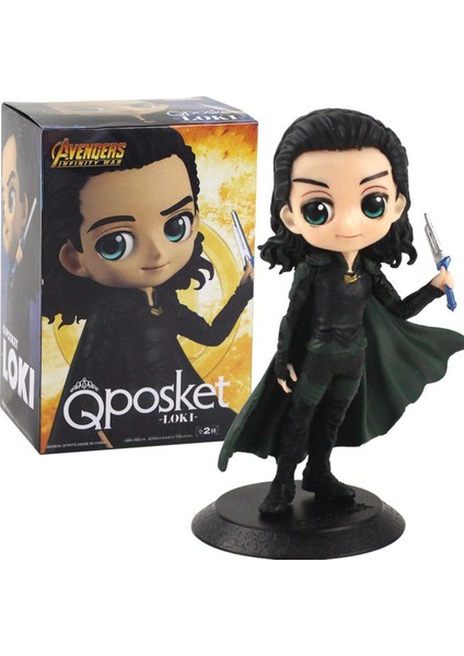 16 cm Q Posket Avengers Şekil Oyuncaklar Loki Demir Adam Tony Stark Örümcek Adam Oyunsonu Kahramanlar Koleksiyon Model Bebekler (Yurt Dışından)