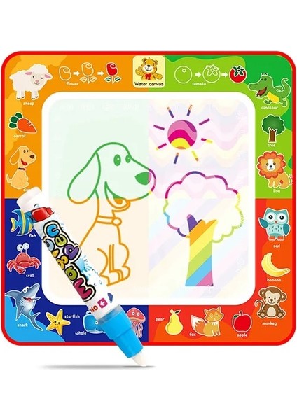 Su Çizim Bezi Doodle Boyama Kalemi Su Boyama Mat Çocuk Erken Eğitim Çizim Oyuncak (Yurt Dışından)
