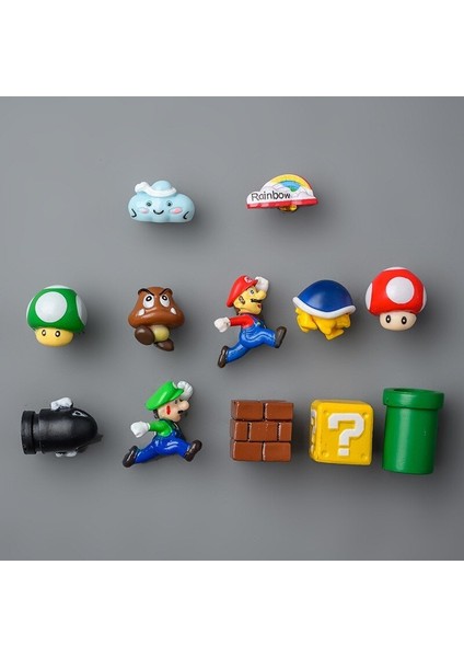 Orijinal Süper Mario Buzdolabı Mıknatısları Oyuncaklar 3D Stereo Karikatür Animasyon Ev Dekorasyon Süsler Figürler Çocuklar Doğum Günü Hediyeleri (Yurt Dışından) indirimleri