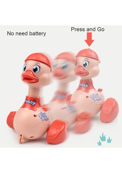 Çocuk Sevimli Basın Atalet Oyuncaklar Komik Karikatür Ördek Kafası 360 Derece Etrafında Dönün Bebek Çocuk Bebek Emekleme Hediyeler Sallayarak Halka Çanları (Yurt Dışından) fırsatları