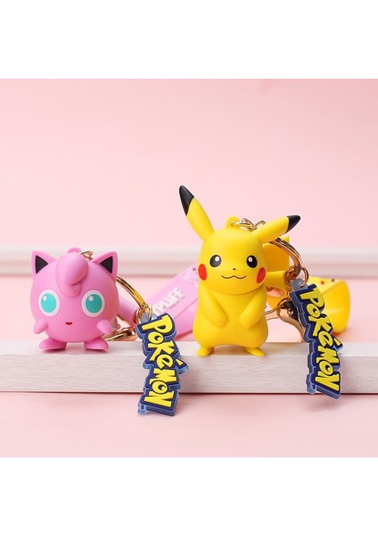 Takara Tomy Pokemon Şekil Anahtarlık Pikachu Anahtarlık Karikatür Anime Aksiyon Modeli Çanta Kolye Süs Araba Aksesuarları Çocuk Oyuncak Hediye (Yurt Dışından) indirimleri