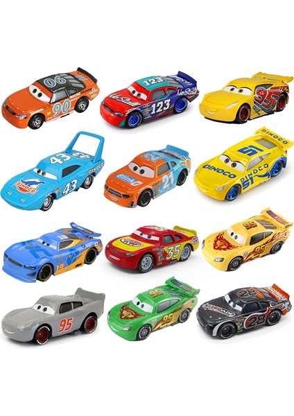 Disney Pixar Arabalar 2 3 No.95 Yıldırım Mcqueen Spor Araba Yarışı 1:55 Mater Jackson Fırtına Araç Metal Çocuk Oyuncak Noel Hediyesi (Yurt Dışından)