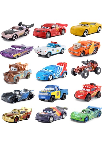 Mini Karikatür Disney Pixar Araba 3 Yıldırım Mcqueen Jackson Fırtına Mack Amca Kamyon 1:55 Döküm Metal Araba Modeli Oyuncak Noel Hediyesi (Yurt Dışından)