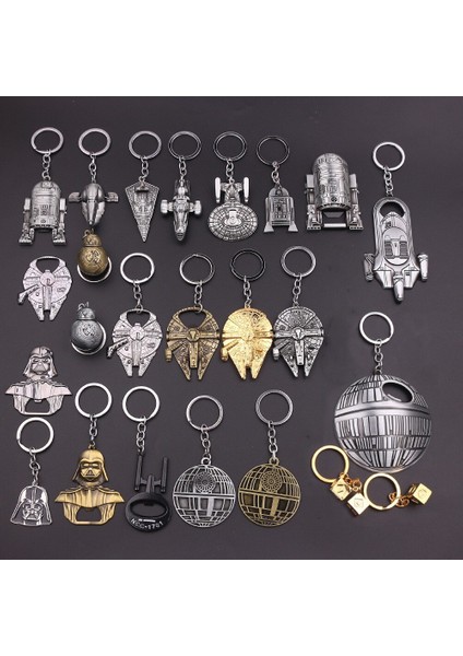 1 Adet Star Wars Anahtarlık Alaşım Millennium Falcon Savaş Gemileri Jedi Ustası Darth Vader Anahtarlık Figürler Oyuncak Çocuk Festivali Hediyeler (Yurt Dışından) modelleri