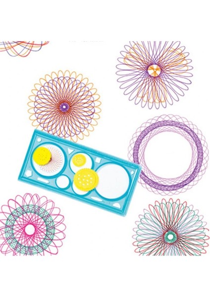 Spirograph Çizim Oyuncak Seti Birbirine Dişliler ve Geometrik Cetvel Çizim Aksesuarları Yaratıcı Eğitici Oyuncaklar Çocuklar Için (Yurt Dışından)