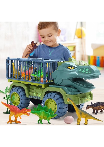 Çocuk Dinozor Oyuncak Araba Büyük Mühendislik Araç Modeli Eğitici Oyuncak Taşıma Aracı Oyuncak Erkek Kız Dinozor Hediye ile (Yurt Dışından)