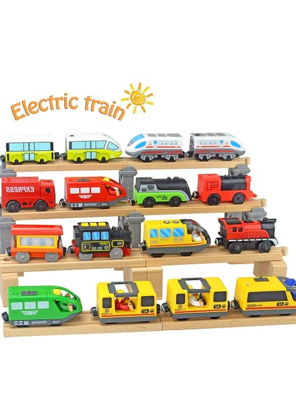 Elektrikli Tren Seti Lokomotif Manyetik Araba Döküm Yuvası Fit Tüm Marka Biro Ahşap Tren Rayı Demiryolu Çocuklar Için Eğitici Oyuncaklar (Yurt Dışından) fiyatları