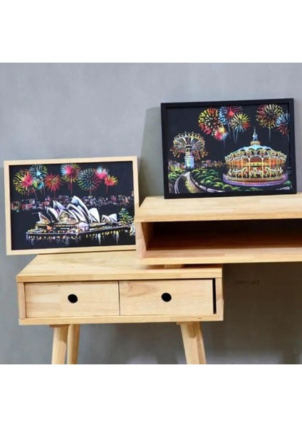 Şehir Gece Sahnesi El-Kazınmış Sanat Şehir Resmi Boyama Şehir Diy Zanaat Ev Dekorasyon Çizim Çocuk Boyama Hediye (Yurt Dışından) modelleri