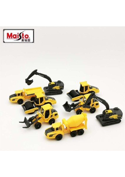 Maisto Döküm 1:64 Ölçekli 3in Mini Metal Volvo Inşaat Araçları Model Araba Damperli Ekskavatör Oyuncak Araba Çocuklar Için Koleksiyon Hediye (Yurt Dışından) modelleri