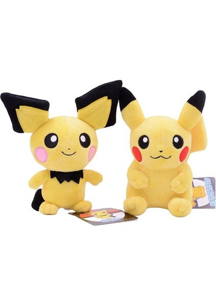 2 Stilleri Pokemon 20CM Pokemon Peluş Bebek Pikachu Pichu Figürü Dolması Sevimli Karikatür Anime Model Oyuncaklar Peluş Evcil Hayvan Çocuk Için Hediye (Yurt Dışından)