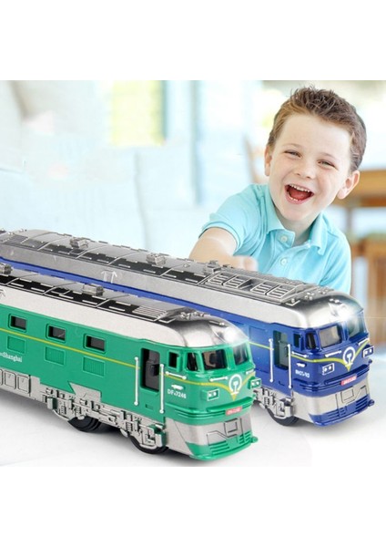1:87 Simüle Alaşım Tren Lokomotif Modeli Geri Çekin Araç Oyuncak Sesler ve Işıklar ile Dıy Mimari Kum Masa Çocuk Ed (Yurt Dışından)