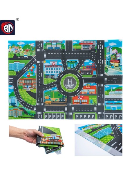 10 Adet Arabalar ve 1 Adet Harita 83*58CM Şehir Park Yolu Yol Haritası Alaşım Oyuncak Model Araba Tırmanma Paspasları Ingilizce Versiyonu Çocuklar Için Hediyeler (Yurt Dışından)