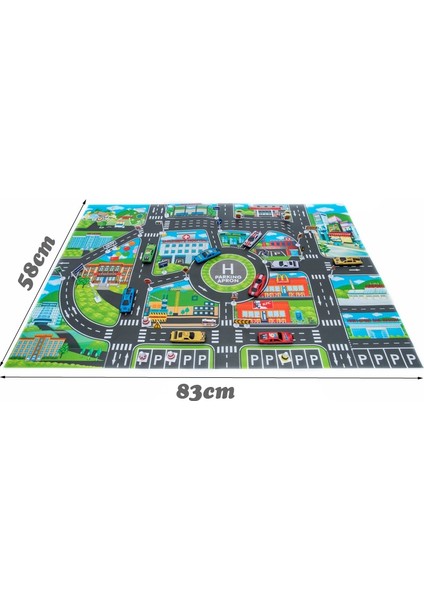 10 Adet Arabalar ve 1 Adet Harita 83*58CM Şehir Park Yolu Yol Haritası Alaşım Oyuncak Model Araba Tırmanma Paspasları Ingilizce Versiyonu Çocuklar Için Hediyeler (Yurt Dışından)