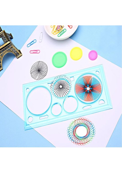 Spirograph Geometrik Cetvel Çizim Araçları Kırtasiye Öğrencileri Oyuncak Seti Öğrenme Sanat Setleri Yaratıcı Hediye Çocuk Çizim Oyuncaklar (Yurt Dışından)