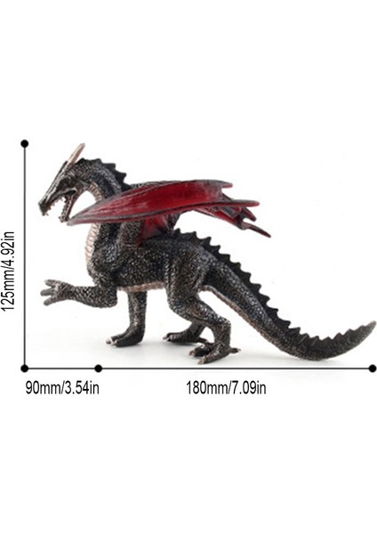 Büyük Ateşli Ejderha Şekil Oyuncak Seti Eğitici Simüle Dinozor Modeli (Yurt Dışından)