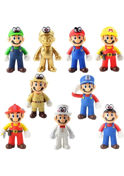 9 Stilleri 12-13 cm Anime Süper Mario Odyssey Luigi Mario Bebek Toplamak Pvc Aksiyon Oyuncak Şekilli Kalıp Çocuklar Için Doğum Günü Hediyesi Kutusu (Yurt Dışından)