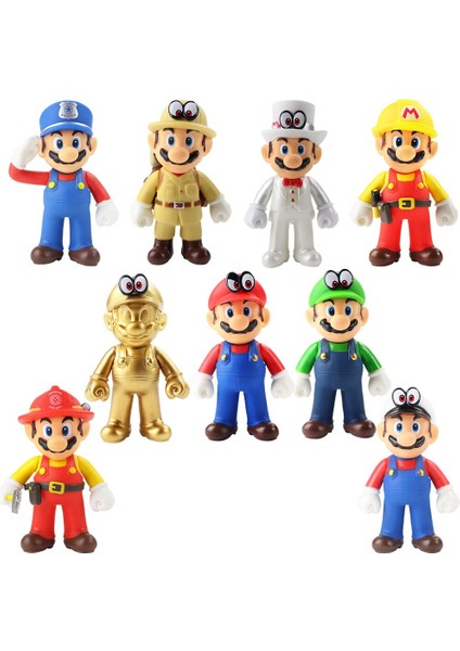 9 Stilleri 12-13 cm Anime Süper Mario Odyssey Luigi Mario Bebek Toplamak Pvc Aksiyon Oyuncak Şekilli Kalıp Çocuklar Için Doğum Günü Hediyesi Kutusu (Yurt Dışından)