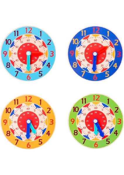 Çocuk Montessori Ahşap Saat Oyuncaklar Saat Dakika Ikinci Biliş Renkli Saatler Öğretim Yardımcıları Çocuklar Için Okul Öncesi Çocuklar (Yurt Dışından) fiyatları